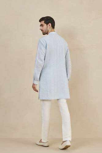 Sarish Linen Kurta - Powder Blue, Powder Blue, image 3